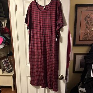 Old Navy Burgundy and Navy Striped dress
